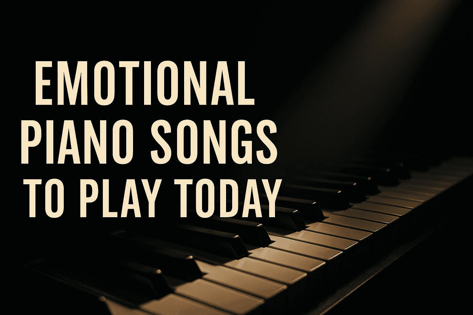 Emotional Piano Songs to Play Today