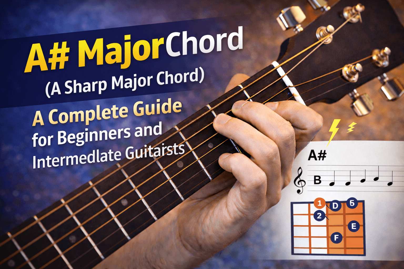 A# Major Chord (A Sharp Major Chord): A Complete Guide for Beginners and Intermediate Guitarists