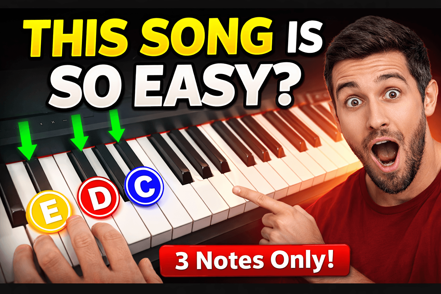 Piano melody notes