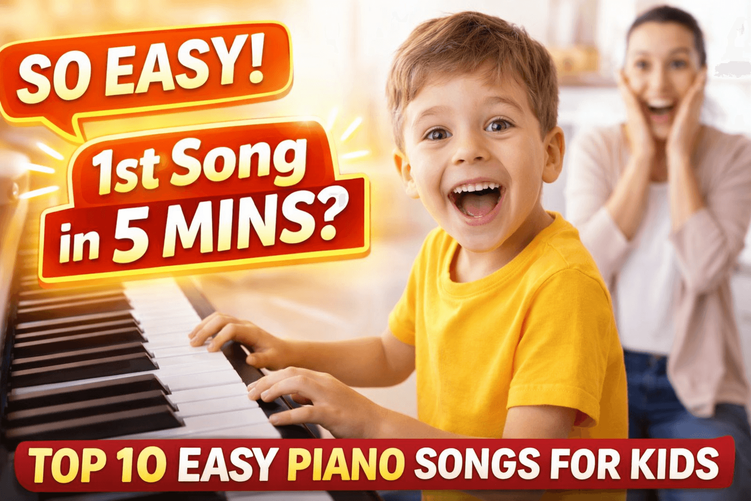 Beginner piano song