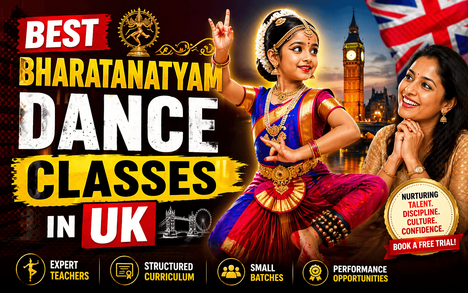 Best Bharatanatyam Dance Classes Online for Children in the UK