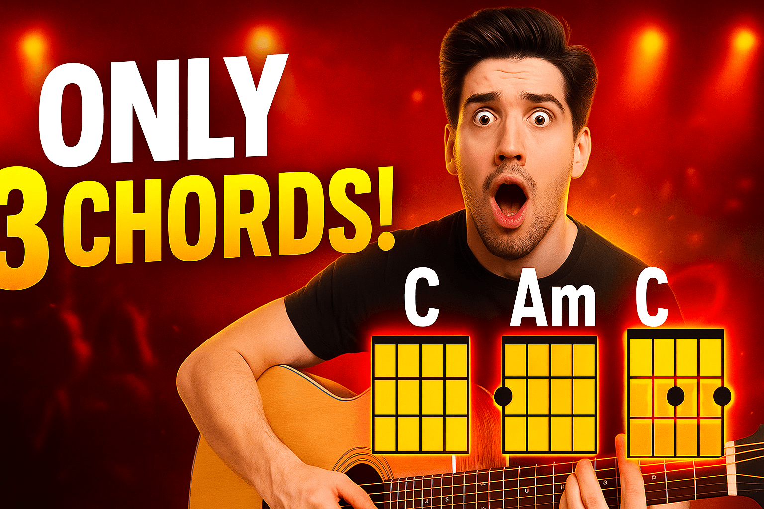 Famous & Easy Songs with Three Chords (or Less) for Guitar & Piano Beginners