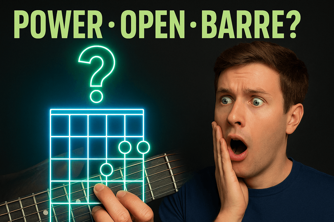 Guitar Chords for Beginners — The Complete Guide to Power, Open, and Barre Chords