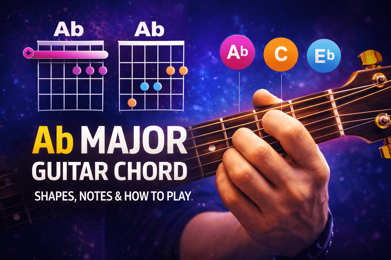 Ab Major Guitar Chord: Shapes, Notes & How to Play