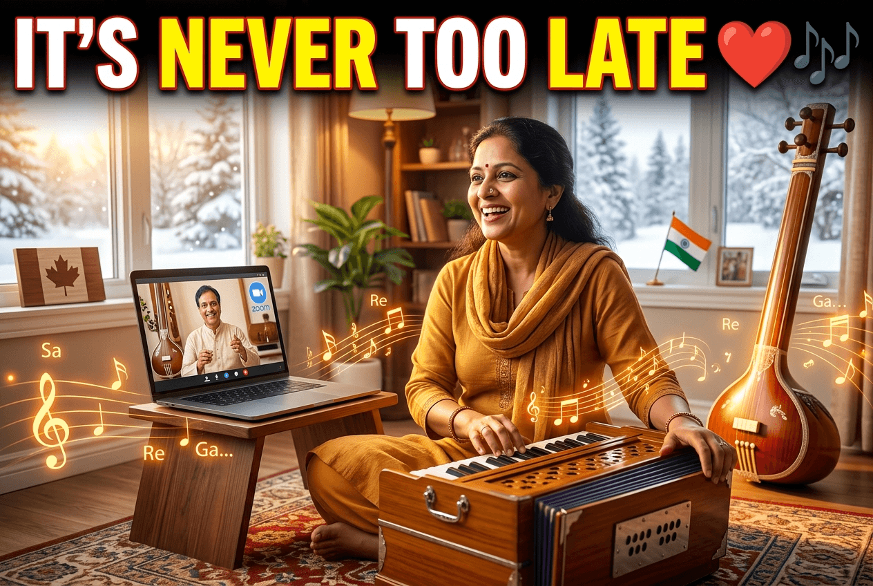 Online Indian Music Classes for Adults in Canada: Music Is Not Age-Bound; It Is Intention-Bound