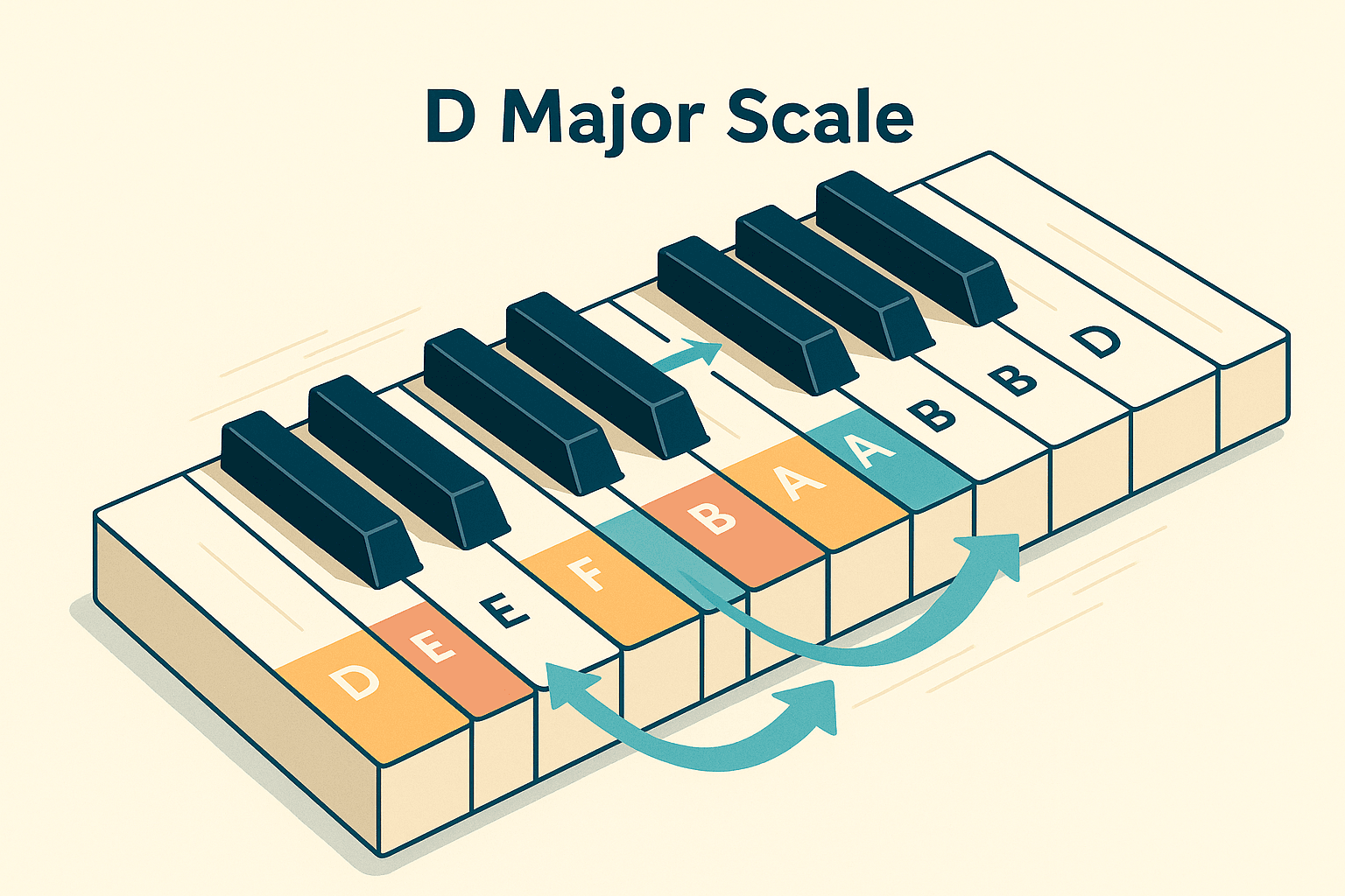 d scale piano