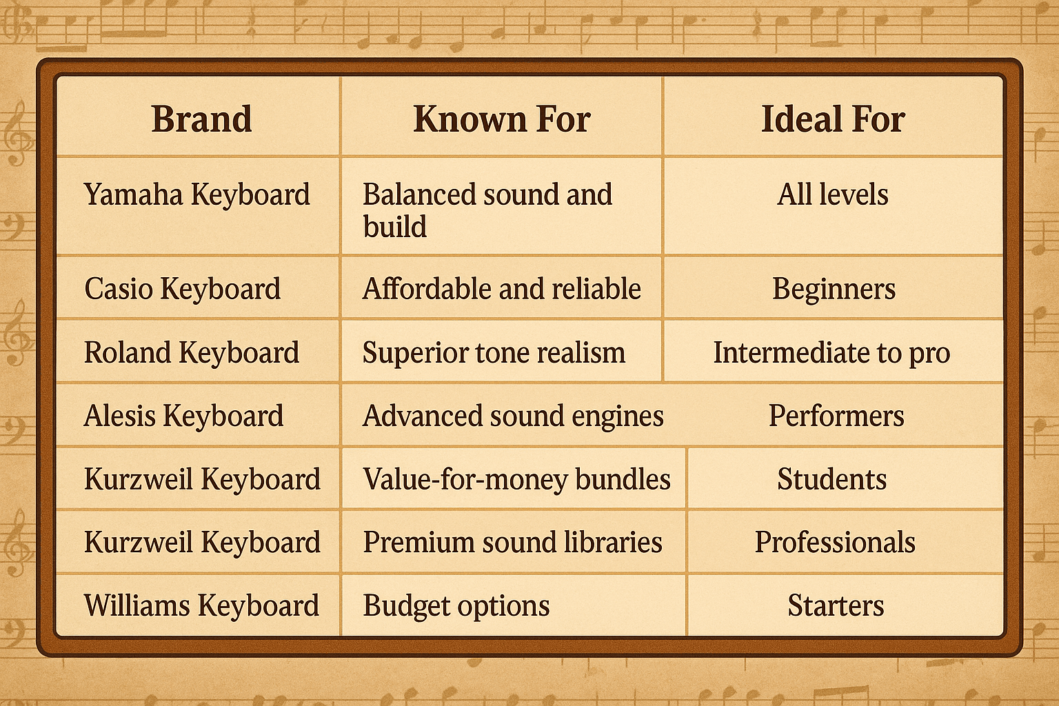 key action and response